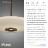 E-Vitrum Suspension Luminaires Paul Neuhaus LED Brun, 2 lumières, Télécommandes