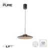 E-Moon Suspension Luminaires Paul Neuhaus LED Bronze, 2 lumières, Télécommandes