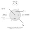 E-Loop Suspension Luminaires Paul Neuhaus LED Noir, 2 lumières, Télécommandes