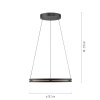 E-Loop Suspension Luminaires Paul Neuhaus LED Noir, 2 lumières, Télécommandes