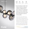 E-Popup Suspension Luminaires Paul Neuhaus LED Gris, 18 lumières, Télécommandes