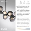 E-Popup Suspension Luminaires Paul Neuhaus LED Gris, 18 lumières, Télécommandes