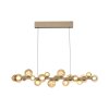 E-Popup Suspension Luminaires Paul Neuhaus LED Bronze, 18 lumières, Télécommandes