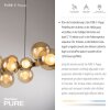 E-Popup Suspension Luminaires Paul Neuhaus LED Bronze, 18 lumières, Télécommandes