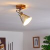 Plafonnier Berkeley Brun foncé, Zingué, 1 lumière
