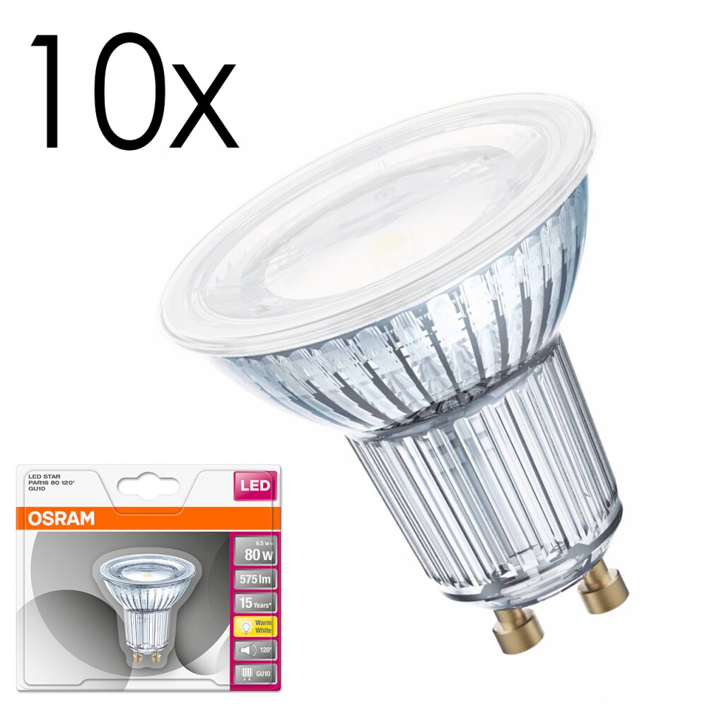 Luminaires Osram GU10 6.5 Watt blanc chaud 620 Lumen main product photo
