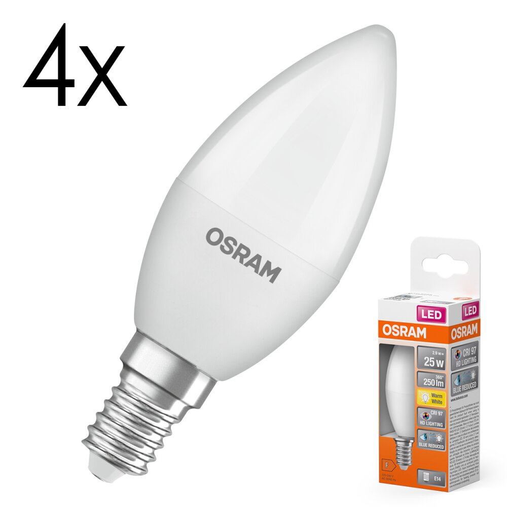 Luminaires Osram E14 LED 2.8 Watt blanc chaud 245 Lumen main product photo