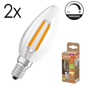 Luminaires Osram E14 LED 2.9 Watt blanc chaud dimmable 470 Lumen