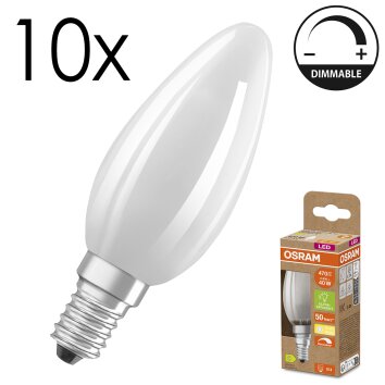 Luminaires Osram E14 LED 2.9 Watt blanc chaud dimmable 470 Lumen