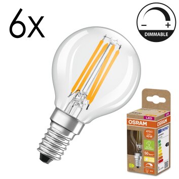 Luminaires Osram E14 LED 2.9 Watt blanc chaud dimmable 470 Lumen