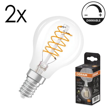 Luminaires Osram E14 LED 4.8 Watt blanc chaud dimmable 470 Lumen