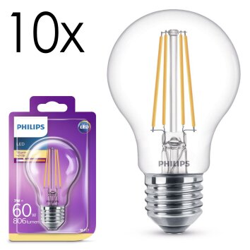 Luminaires Philips E27 LED 7 Watt blanc chaud 806 Lumen