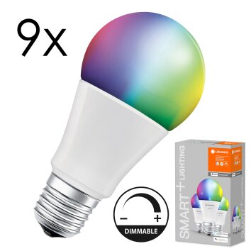 Luminaires Ledvance E27 LED 9 Watt CCT (couleurs réglables) dimmable 806 Lumen