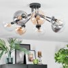 Gastor Plafonnier, Boule lumineuse Ambre, Clair, Fumé, 7 lumières
