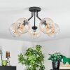 Koyoto Plafonnier, Boule lumineuse 52 cm Ambre, Clair, 5 lumières