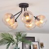 Koyoto Plafonnier, Boule lumineuse 52 cm Ambre, Clair, 5 lumières