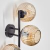 Ripoll Boule lumineuse, Applique murale Ambre, 3 lumières