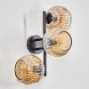 Ripoll Boule lumineuse, Applique murale Ambre, 3 lumières
