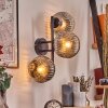 Ripoll Boule lumineuse, Applique murale Chrome, Clair, Fumé, 3 lumières