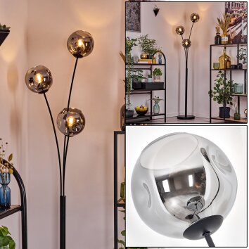 Ripoll Boule lumineuse, Lampadaire Fumé, 3 lumières