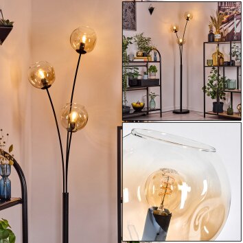 Ripoll Boule lumineuse, Lampadaire Ambre, Clair, 3 lumières
