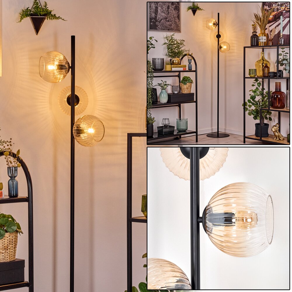 Koyoto Lampadaire 31 cm Ambre, Clair, 3 lumières main product photo