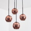 Koyoto Suspension, Boule lumineuse, Suspension grappe Cuivré, 4 lumières