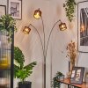 Cando Lampadaire Nickel mat, Noir, 3 lumières