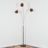 Cando Lampadaire Nickel mat, Noir, 3 lumières
