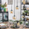Ripoll Suspension, Boule lumineuse, Suspension grappe Ambre, 3 lumières