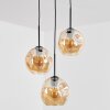 Ripoll Suspension, Boule lumineuse, Suspension grappe Ambre, 3 lumières