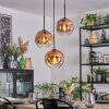 Ripoll Suspension, Boule lumineuse, Suspension grappe Clair, Cuivré, 3 lumières