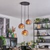 Ripoll Suspension, Boule lumineuse, Suspension grappe Clair, Cuivré, 3 lumières