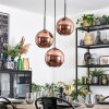 Koyoto Suspension, Boule lumineuse, Suspension grappe Cuivré, 3 lumières