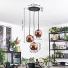 Koyoto Suspension, Boule lumineuse, Suspension grappe Cuivré, 3 lumières