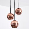 Koyoto Suspension, Boule lumineuse, Suspension grappe Cuivré, 3 lumières