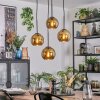 Koyoto Suspension, Boule lumineuse, Suspension grappe Or, 4 lumières