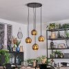 Koyoto Suspension, Boule lumineuse, Suspension grappe Or, 4 lumières