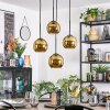 Koyoto Suspension, Boule lumineuse, Suspension grappe Or, 4 lumières