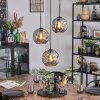 Ripoll Suspension, Boule lumineuse, Suspension grappe Fumé, 3 lumières