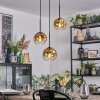 Ripoll Suspension, Boule lumineuse, Suspension grappe Or, Clair, 3 lumières