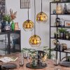Ripoll Suspension, Boule lumineuse, Suspension grappe Or, Clair, 3 lumières