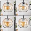 Koyoto Suspension, Boule lumineuse, Suspension grappe Ambre, Clair, 3 lumières