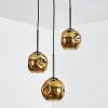 Ripoll Suspension, Boule lumineuse, Suspension grappe Or, 3 lumières