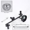 Gastor Boule lumineuse, Applique murale Clair, Fumé, 3 lumières
