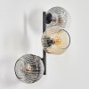 Ripoll Boule lumineuse, Applique murale Ambre, Clair, Fumé, 3 lumières