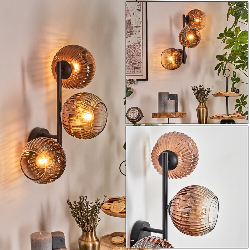 Ripoll Boule lumineuse, Applique murale Clair, Cuivré, 3 lumières main product photo