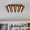 Tandragee Plafonnier, Panel LED Couleur bois, Noir, 1 lumière