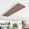 Tandragee Plafonnier, Panel LED Couleur bois, Noir, 1 lumière