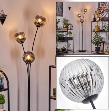 Ripoll Boule lumineuse, Lampadaire Fumé, 3 lumières Ripoll Boule lumineuse, Lampadaire Fumé, 3 lumières